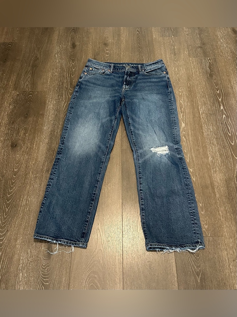 American Eagle Outfitters Baggy Blue Distressed Jeans Sz 30x32